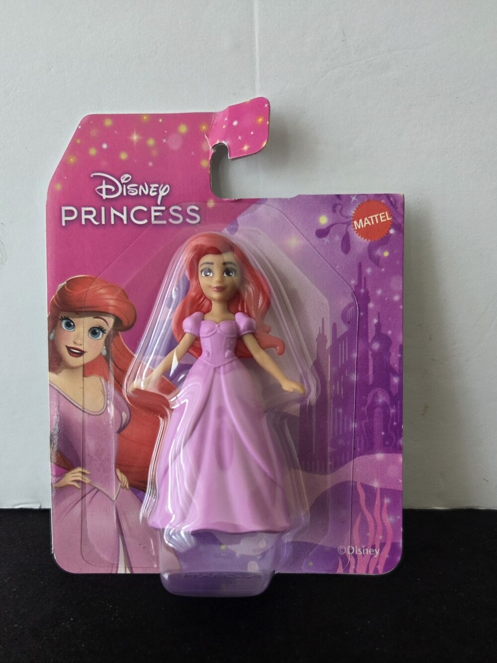 NIB Disney Princess Ariel Pink Dress Mini Figure Mattel 2.75"